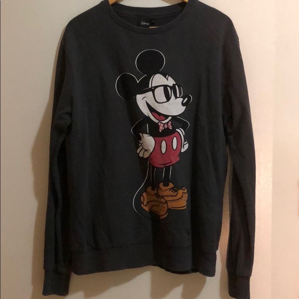 Mickey Mouse Disney Sweatshirt Charcoal Gray